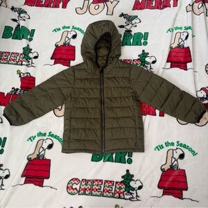 GAP Kids Olive Puffer Jacket size 5Y